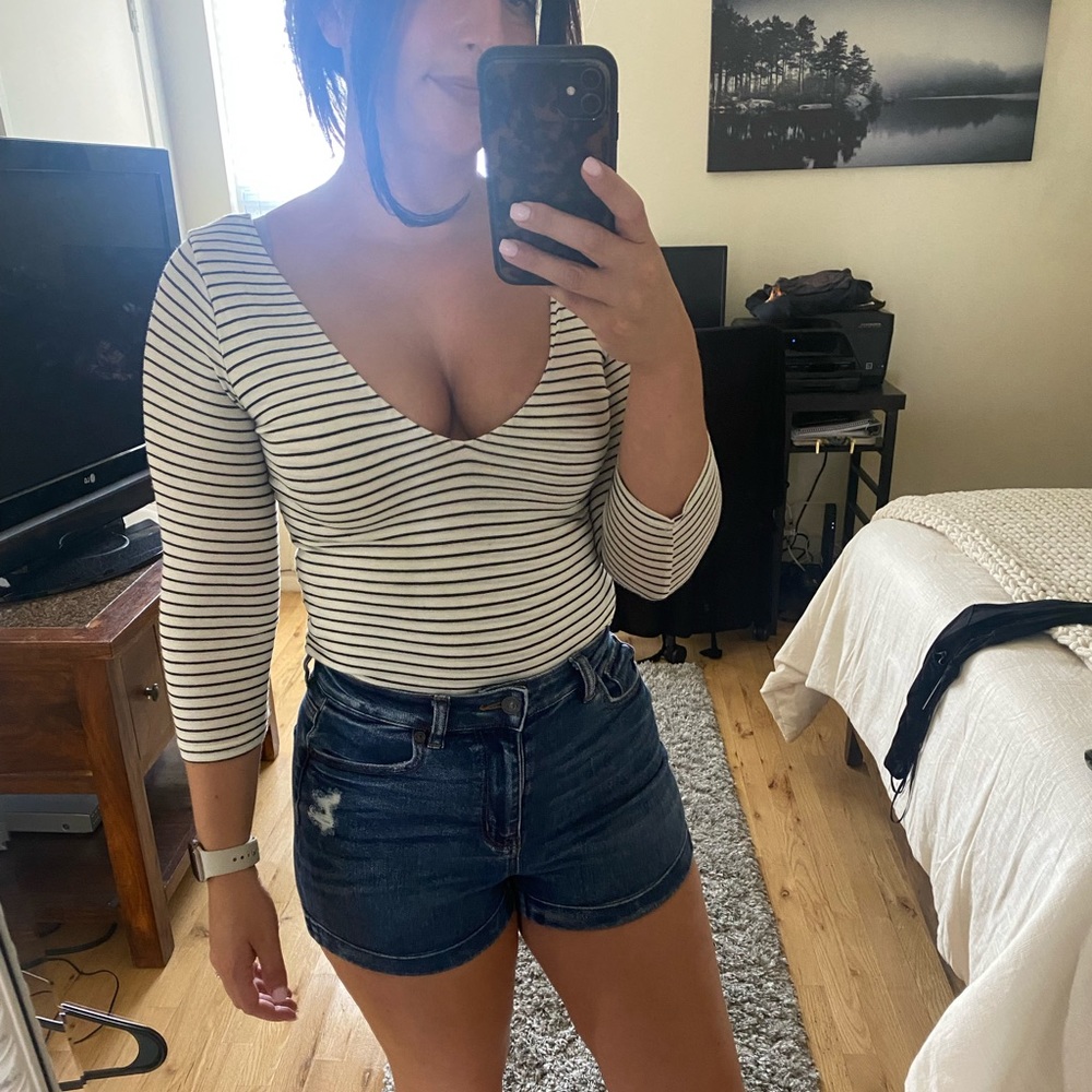 Lulus Striped Bodysuit